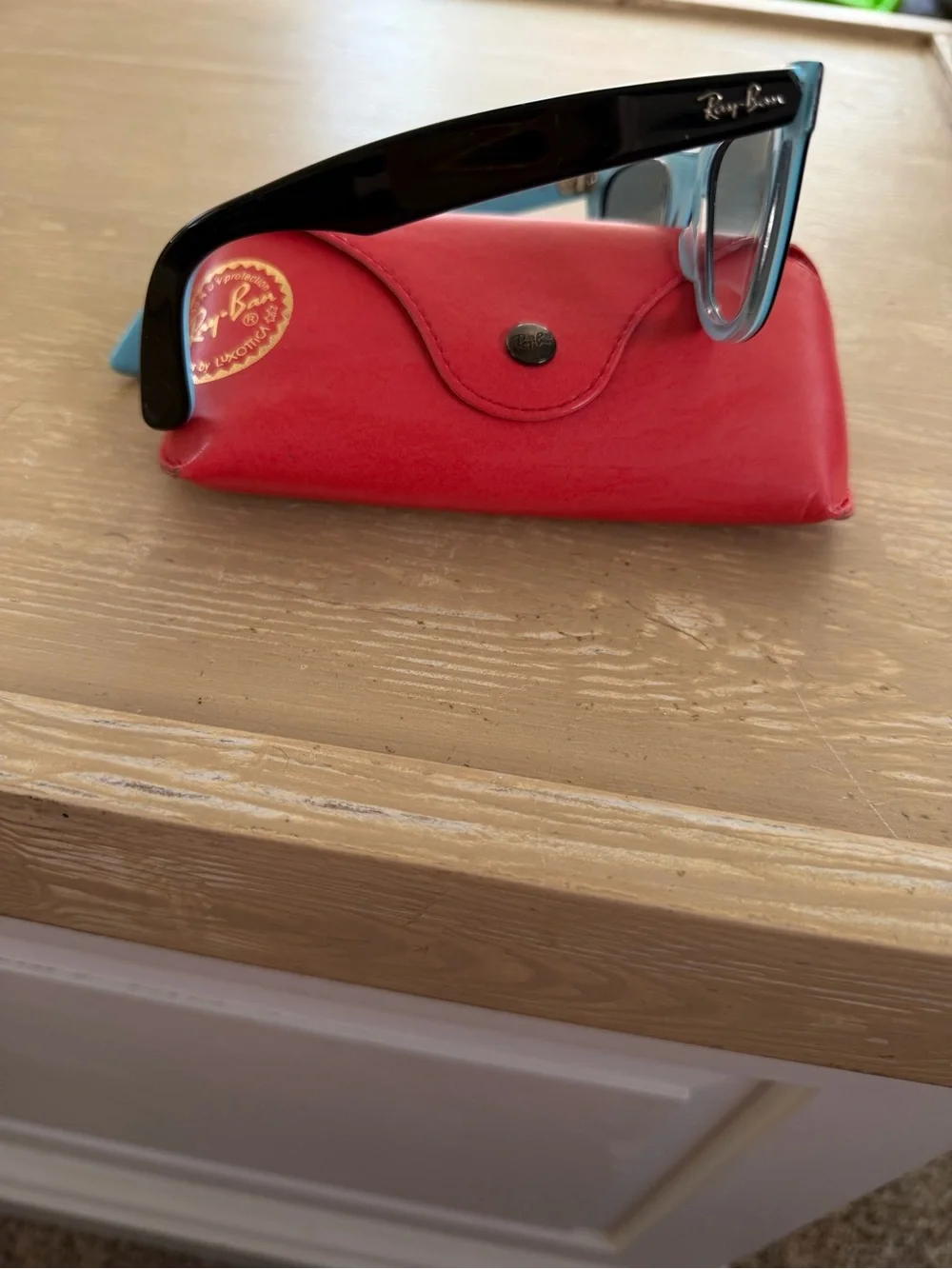 Ray-Ban Black & Blue Wayfarer Sunglasses with Original Case